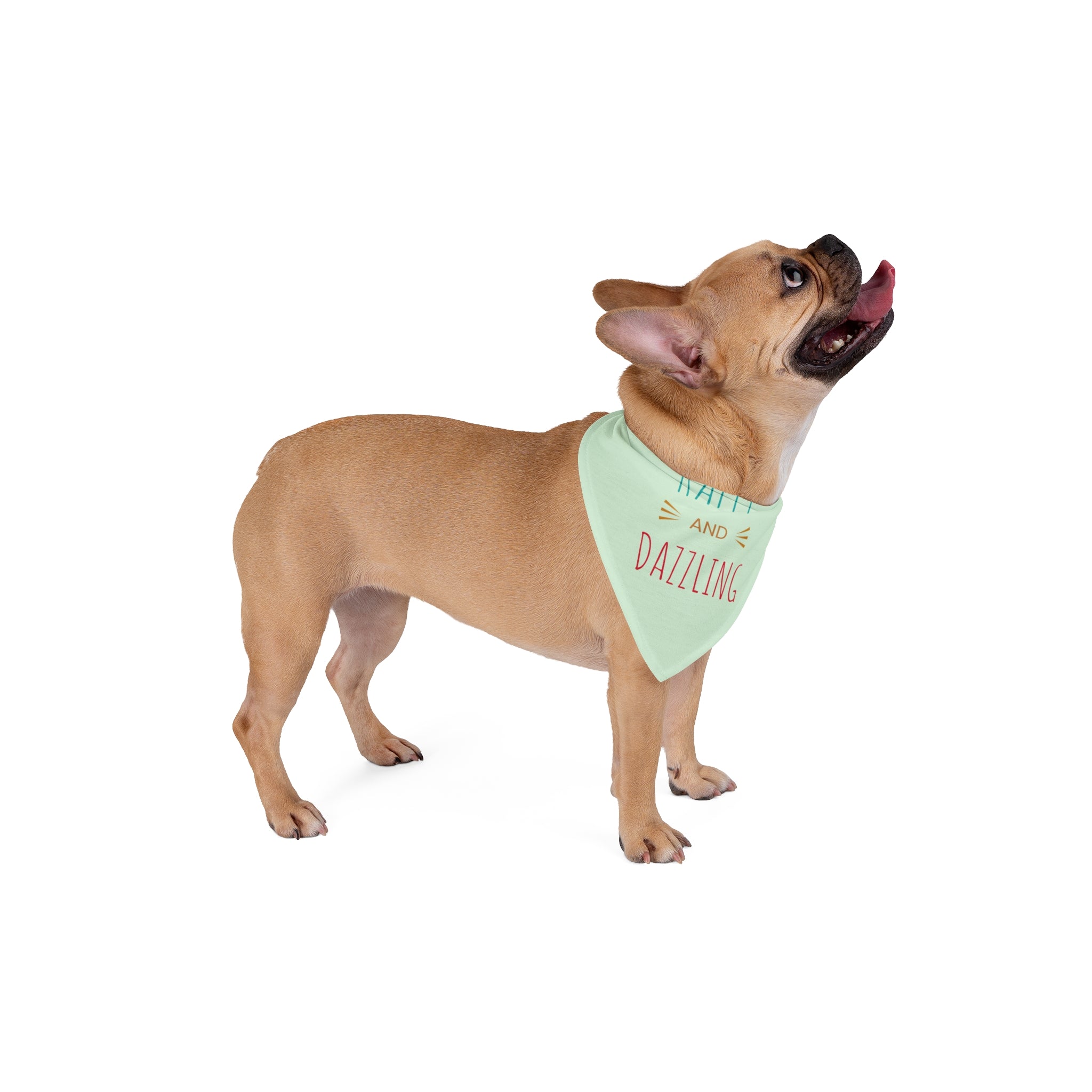 Happy and Dazzling Pet Bandana — Bright Neon Green Dog & Cat Accessory