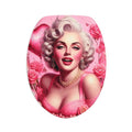 Pink Retro Glam Bath Mat Set — Vintage Pin-Up Vanity Design (3-Piece)