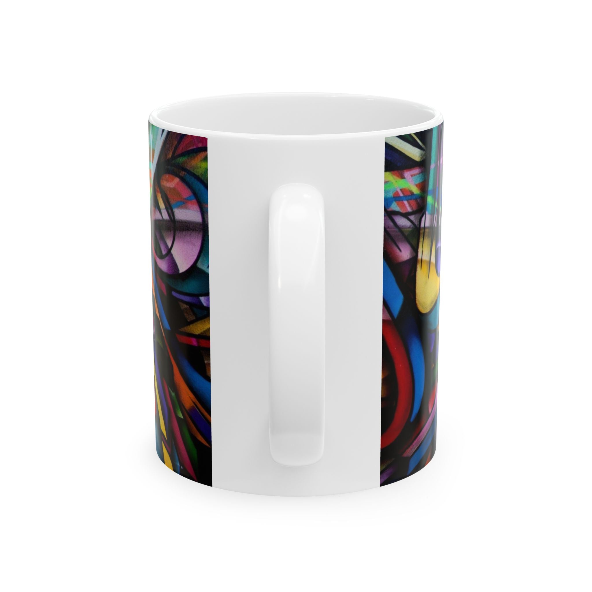 Abstract Stained-Glass Tree Ceramic Mug (11oz & 15oz)