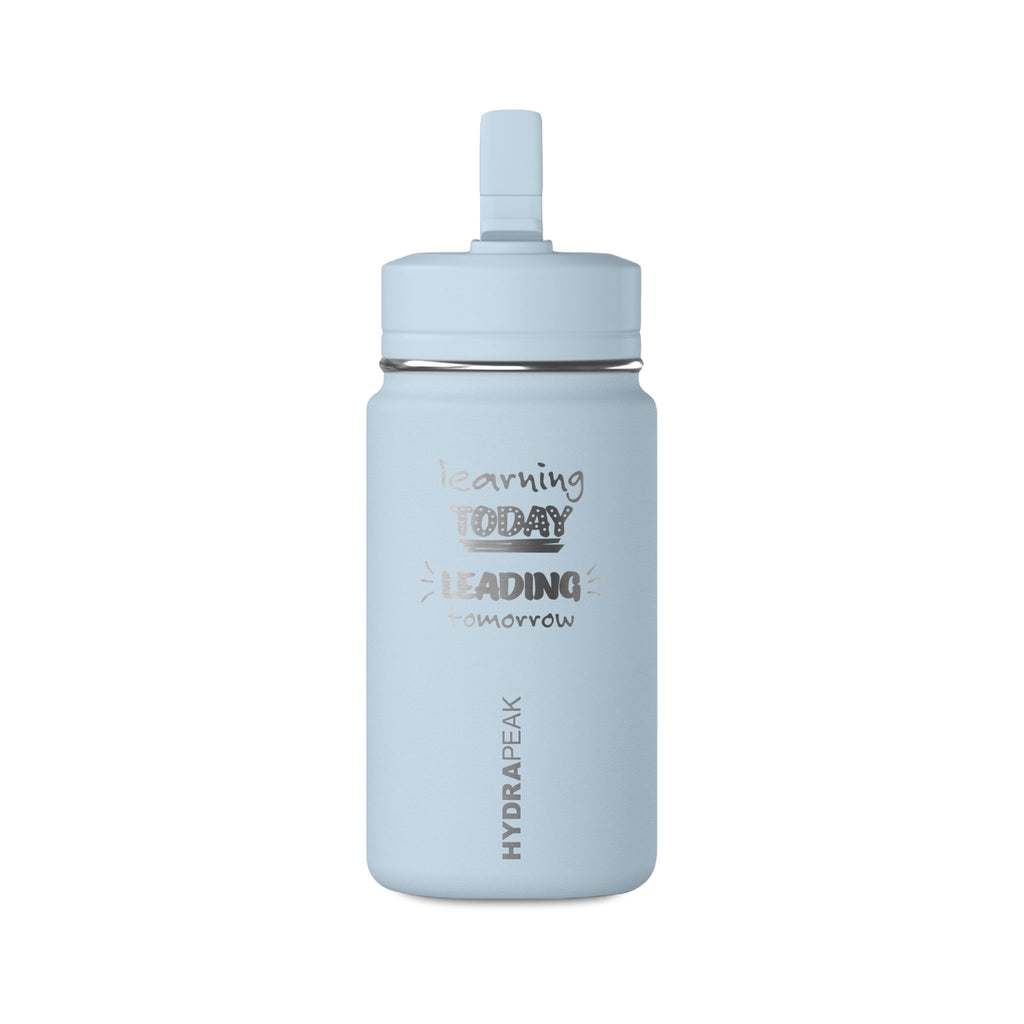 Learning Today, Leading Tomorrow Mini Water Bottle — 14oz Motivational Kids Drink Bottle