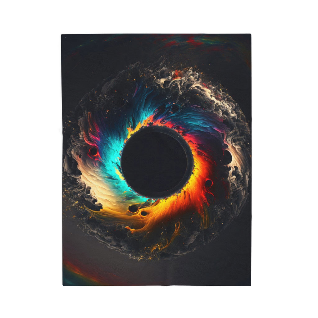 Velveteen Blanket — Cosmic Color Eye Swirl Plush Throw