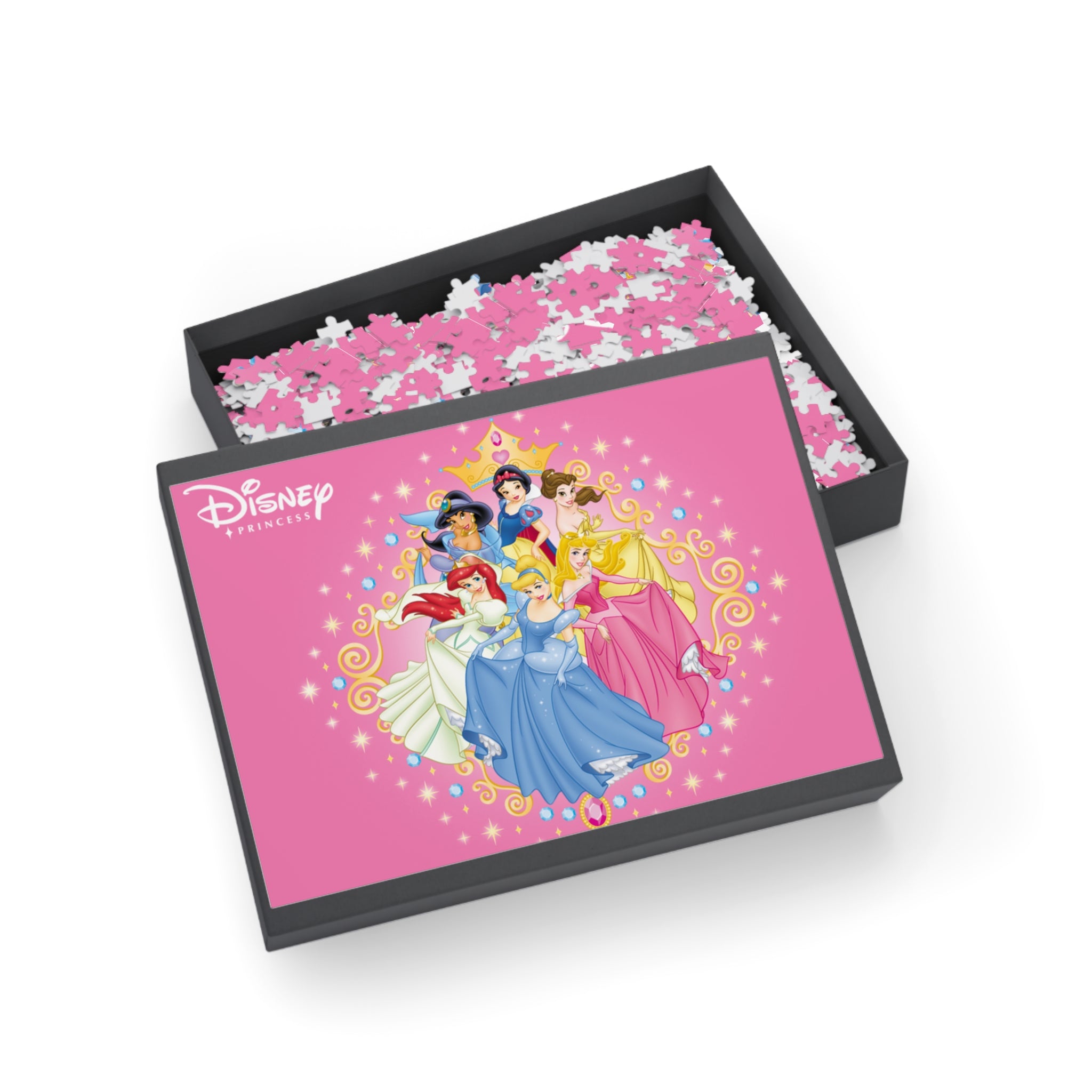 Dis Princess Jigsaw Puzzle — 96/252/500/1000-Piece Pink Princess Group Puzzle