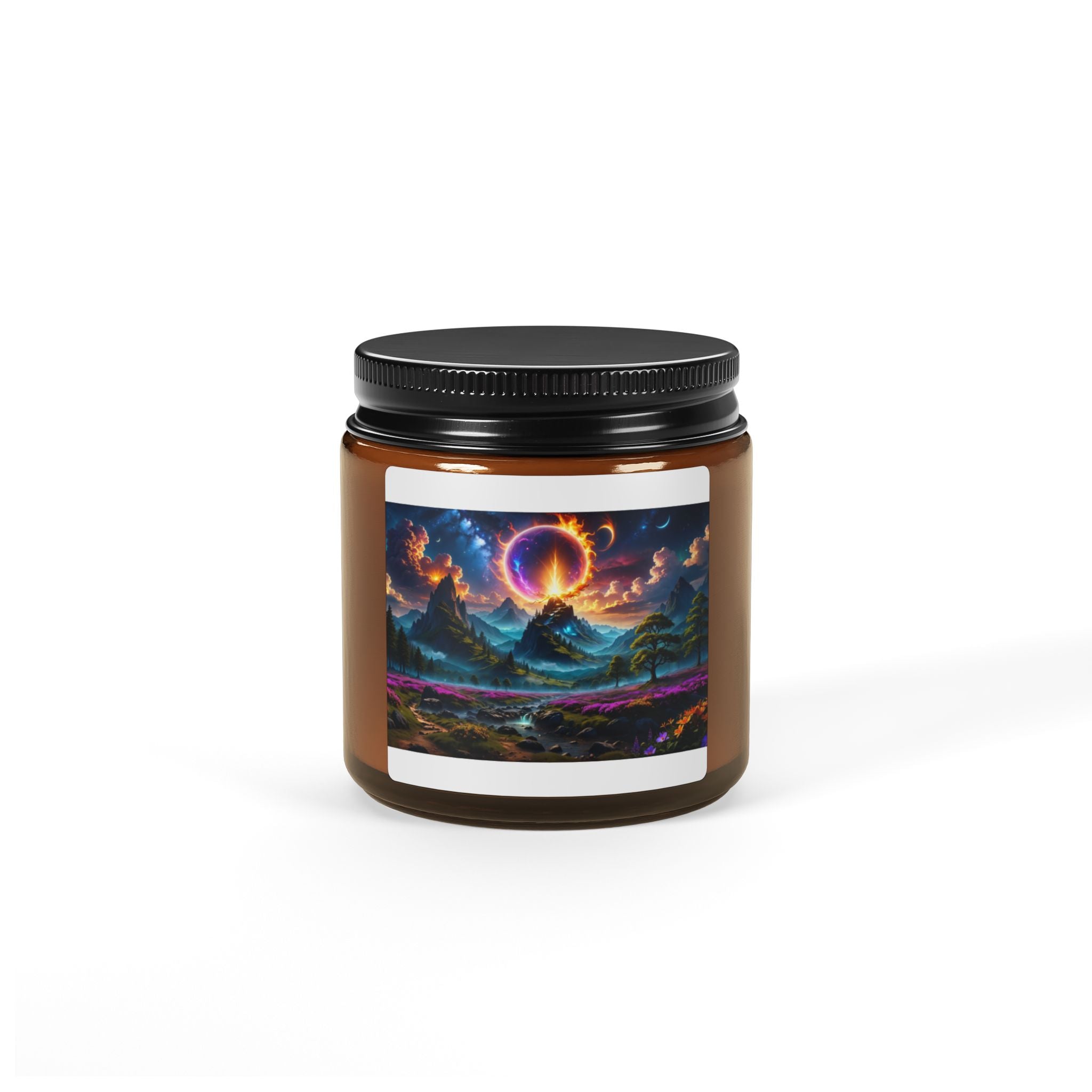 Mystic Eclipse Soy Candle — Amber Jar Aromatherapy Candle