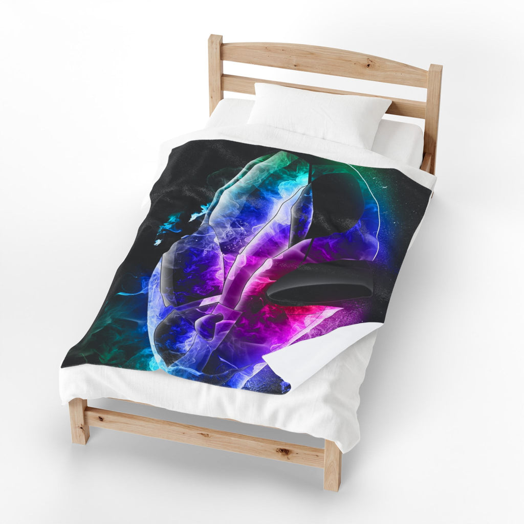 Smoky Neon Car Velveteen Plush Blanket — Velveteen Throw