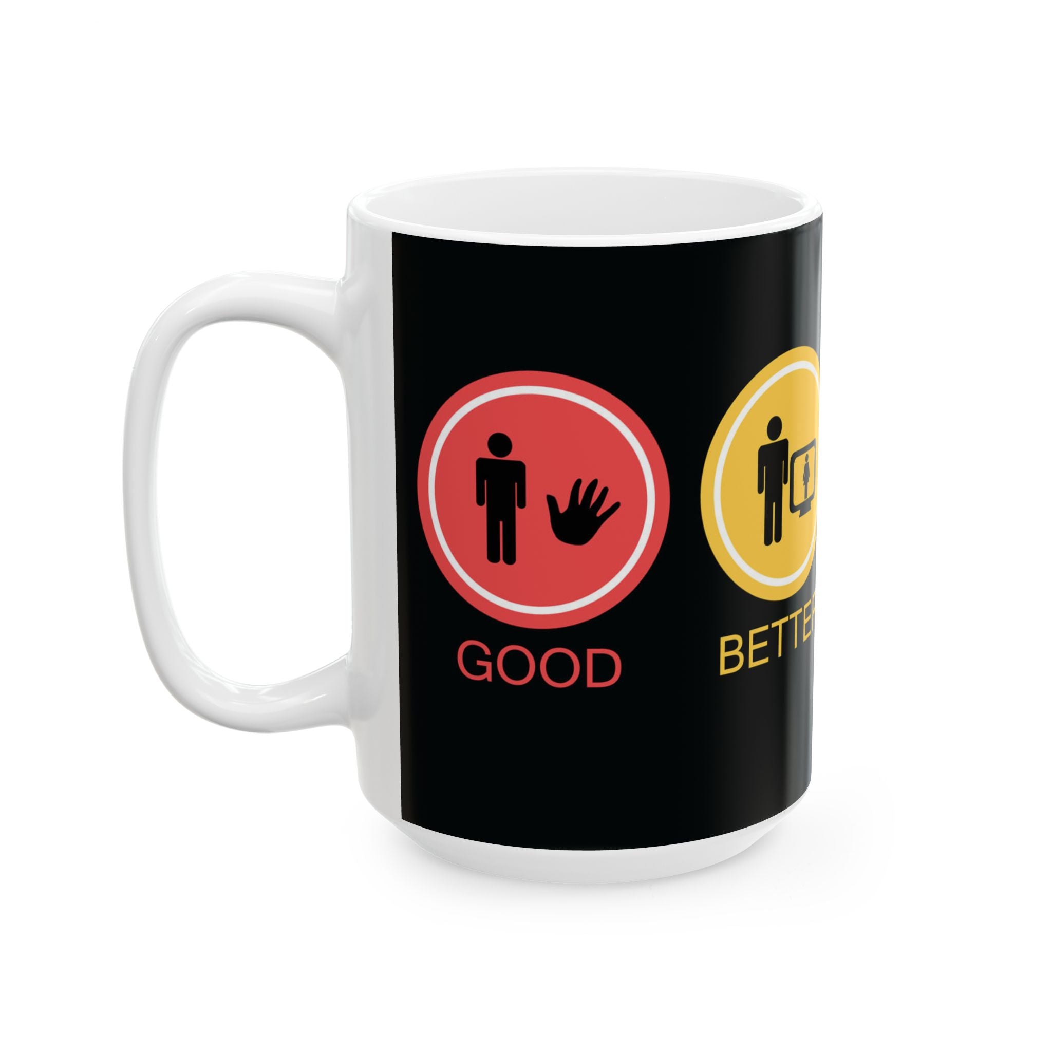 Funny Relationship Icon Ceramic Mug — 'Better/Perfect' Couples Humor Coffee Cup (11oz/15oz)
