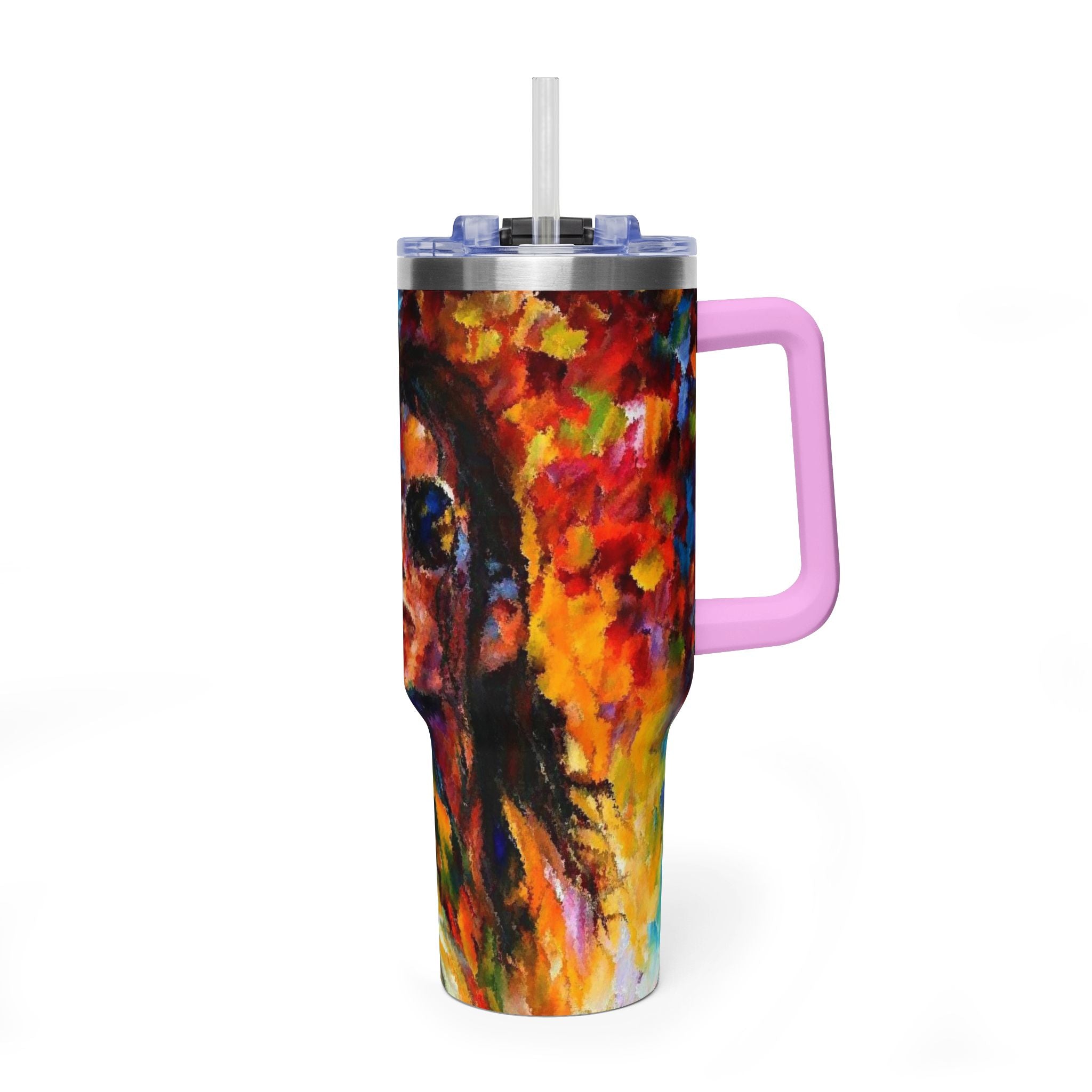 MJ 40oz Thermal Tumbler — Colorful MJ Portrait