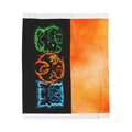 Elemental Poke Symbols Velveteen Plush Blanket — Fire, Water, Earth