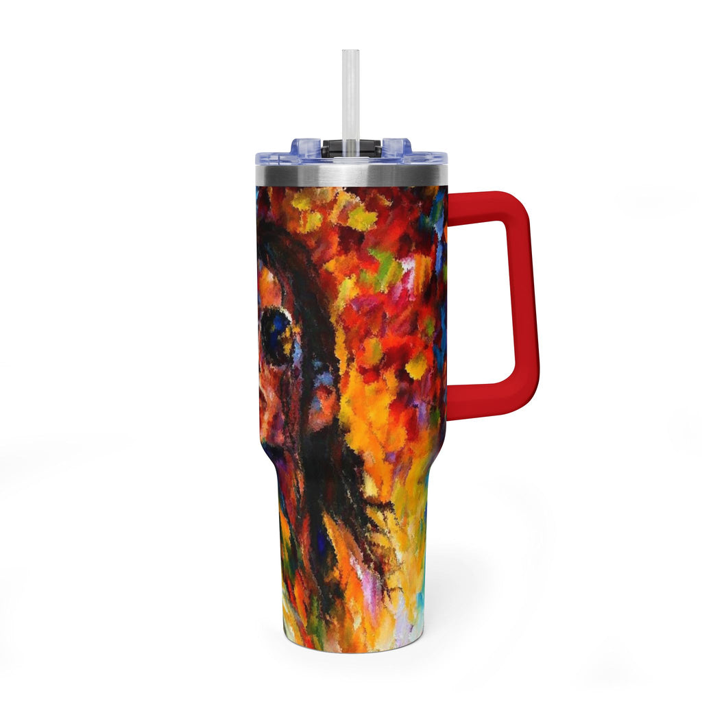 MJ 40oz Thermal Tumbler — Colorful MJ Portrait