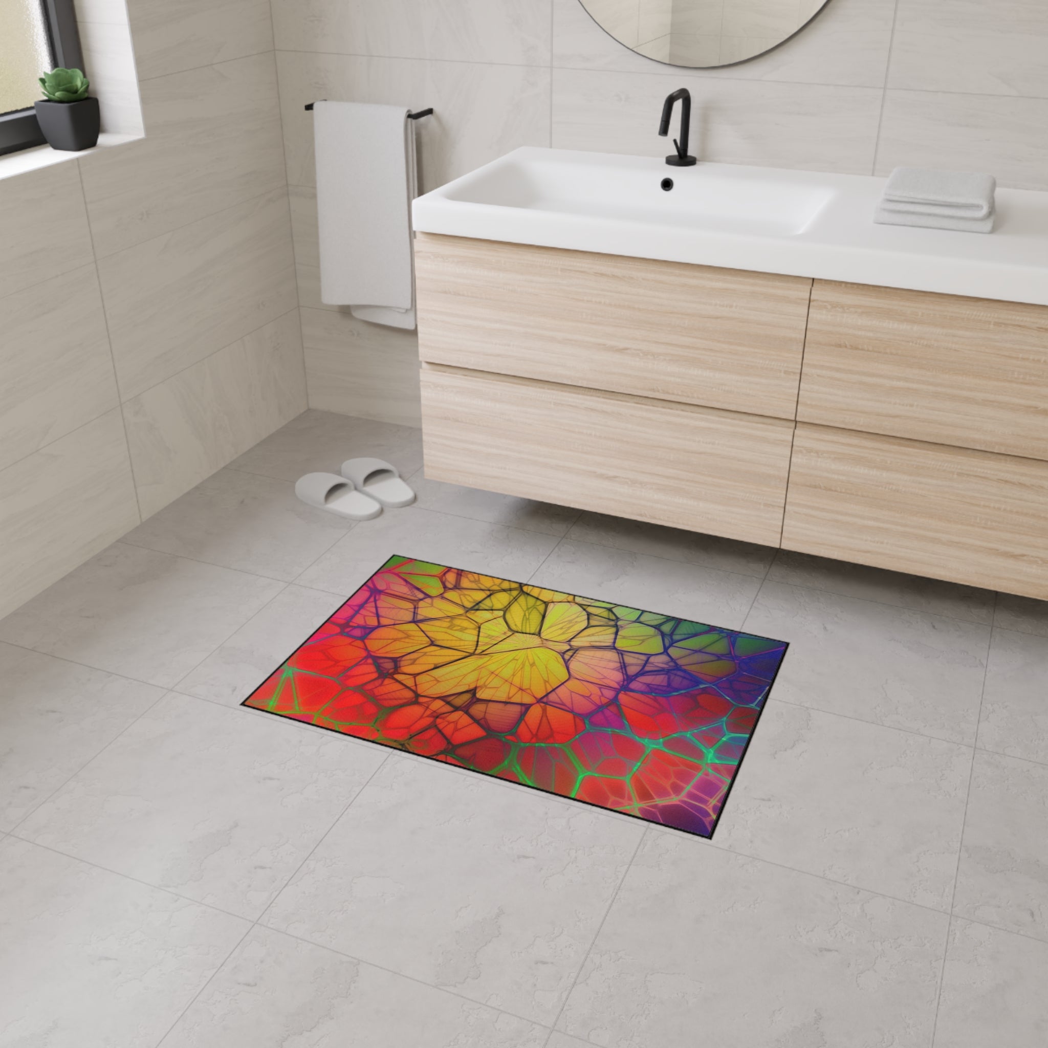 Vibrant Geode Heavy-Duty Rug