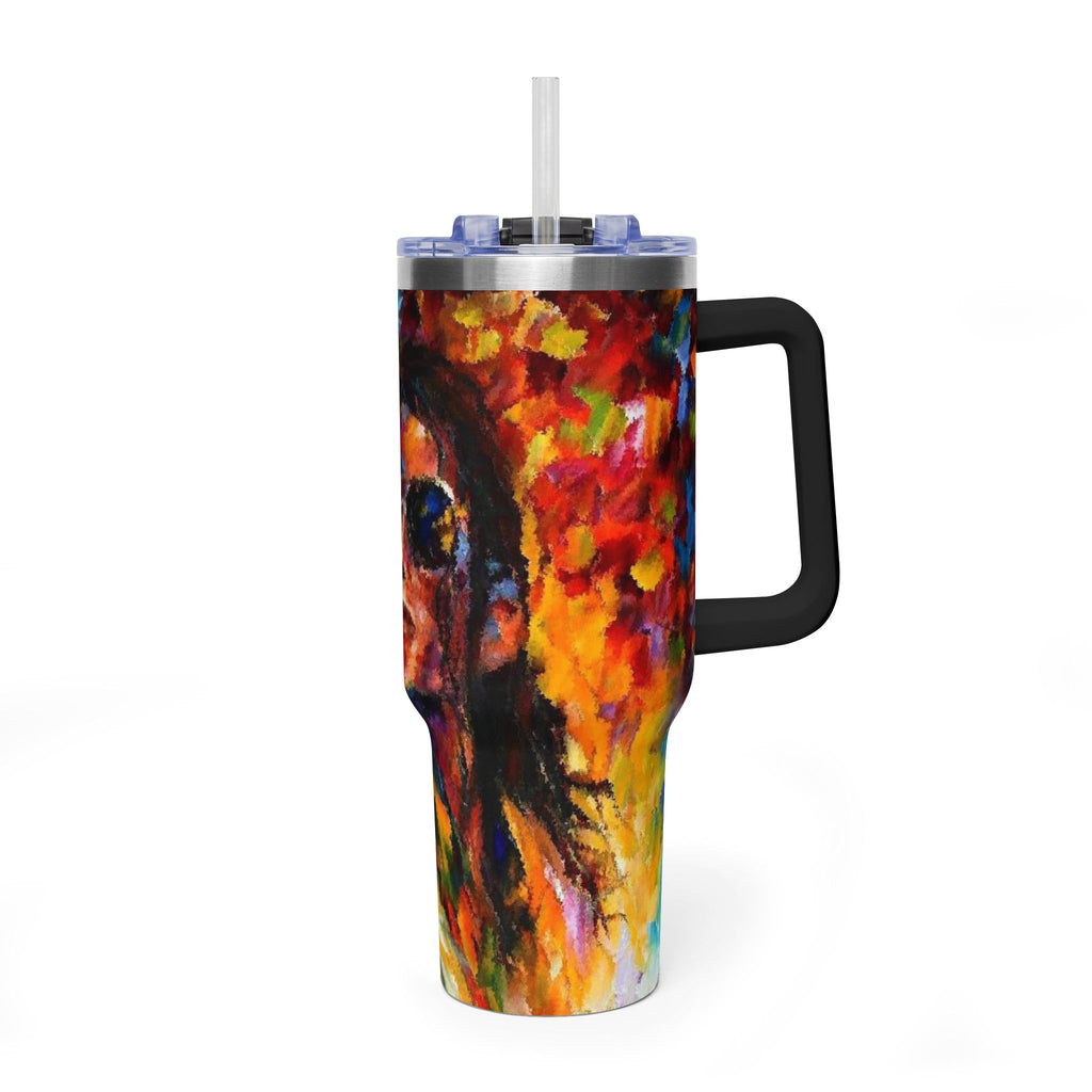 MJ 40oz Thermal Tumbler — Colorful MJ Portrait