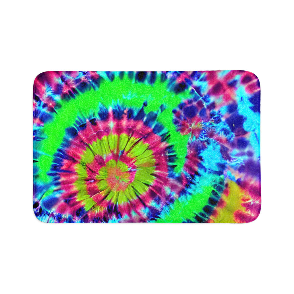 Tie-Dye Spiral 3-Piece Bath Mat Set