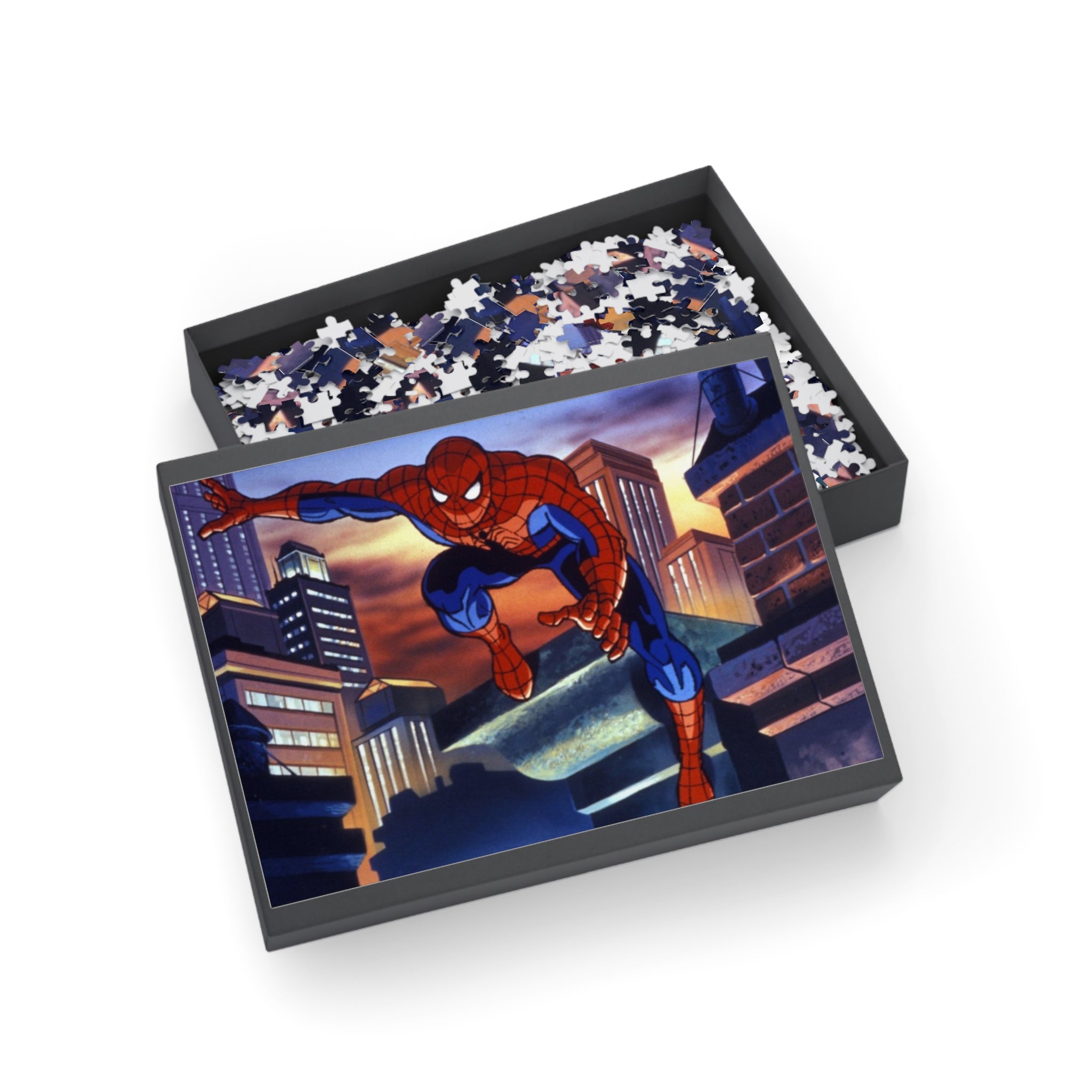 Spider Cityscape Puzzle — Superhero Jigsaw (96/252/500/1000 pcs)