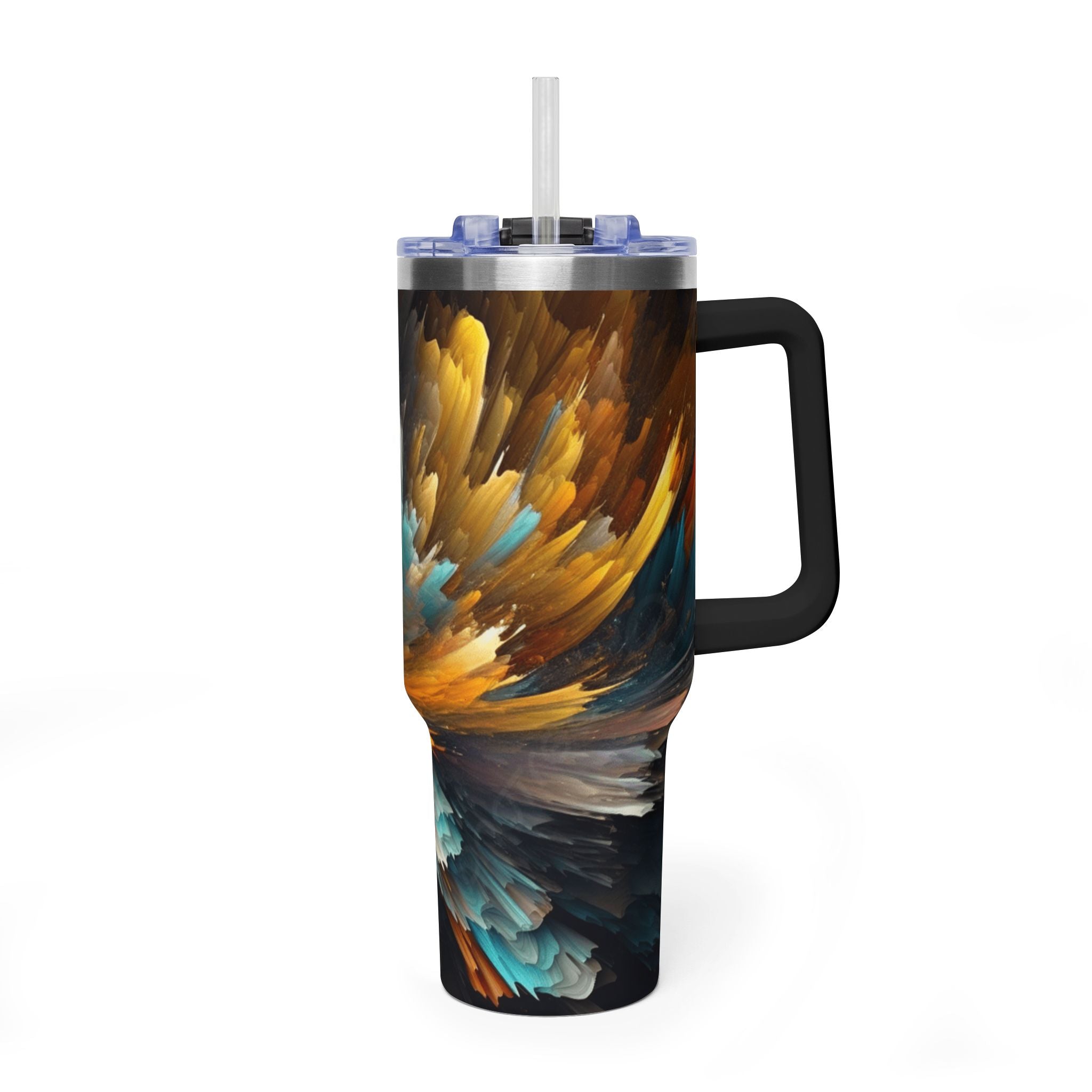 40oz Vacuum Tumbler – Abstract Cosmic Swirl Insulated Travel Cup