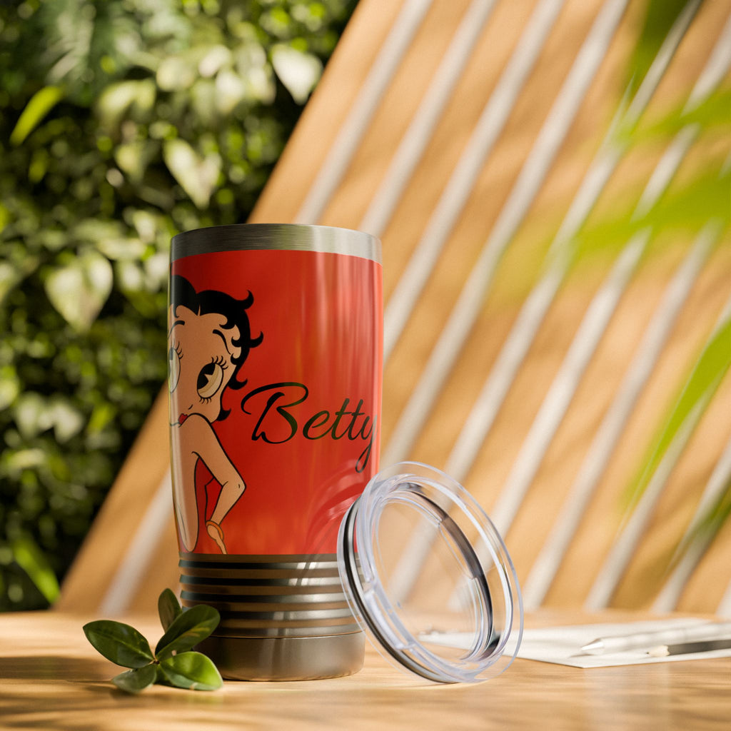 Red Betty Boop Style 20oz Tumbler – Retro Pin-Up Insulated Cup