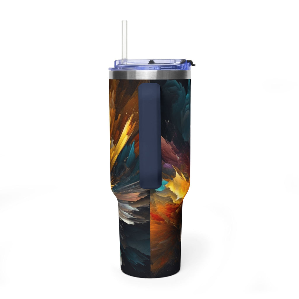 40oz Vacuum Tumbler – Abstract Cosmic Swirl Insulated Travel Cup