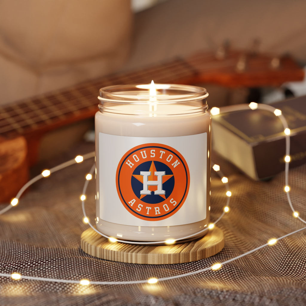 Houston Astros Logo Soy Candle — 9oz Scented Jar for Fans