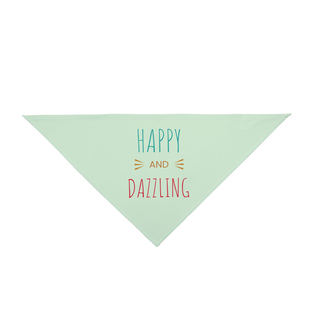 Happy and Dazzling Pet Bandana — Bright Neon Green Dog & Cat Accessory