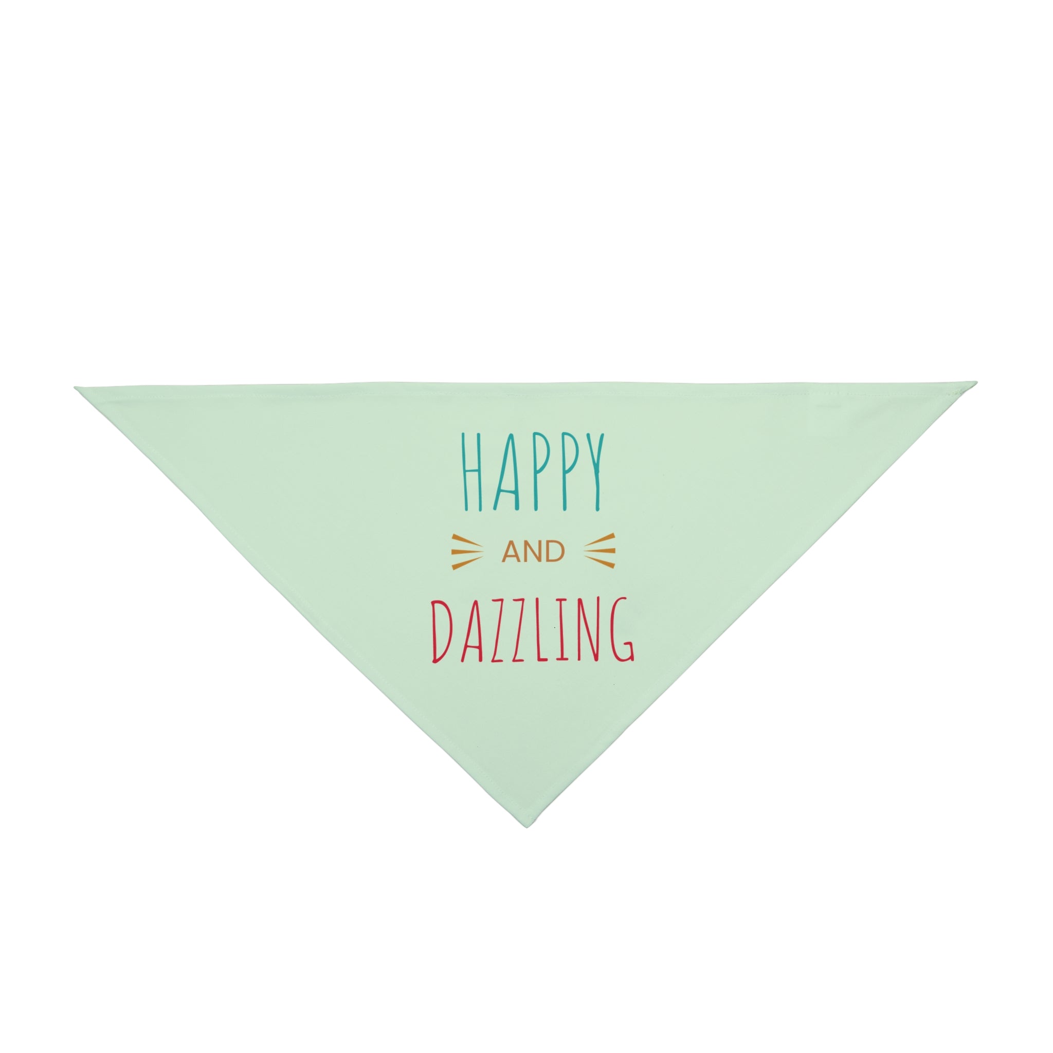 Happy and Dazzling Pet Bandana — Bright Neon Green Dog & Cat Accessory