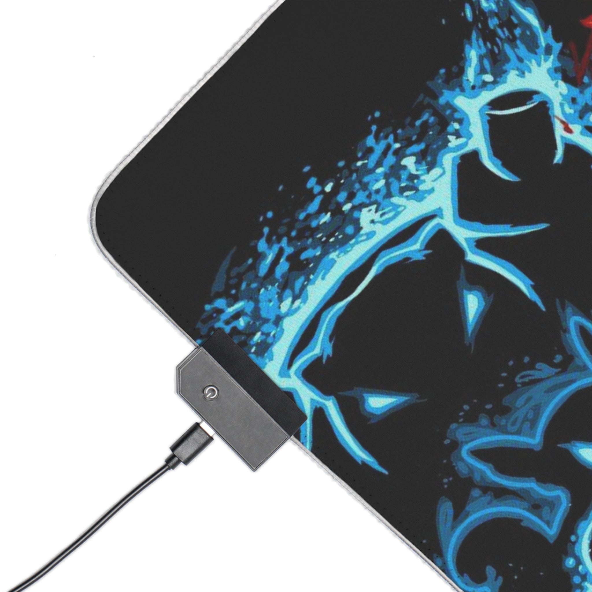 3 Element LED Gaming Mouse Pad — Fire/Water/Grass Icons, XXL Desk Mat for Gamers