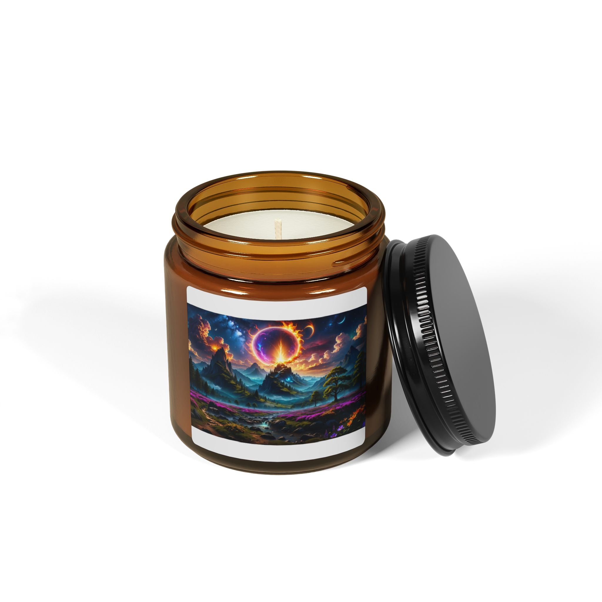 Mystic Eclipse Soy Candle — Amber Jar Aromatherapy Candle