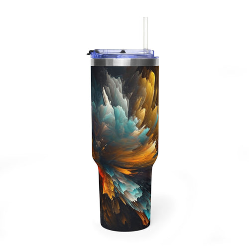 40oz Vacuum Tumbler – Abstract Cosmic Swirl Insulated Travel Cup