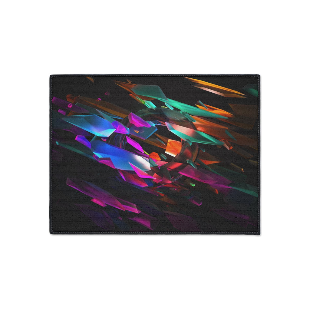 Abstract Neon Shards Heavy Duty Floor Mat –