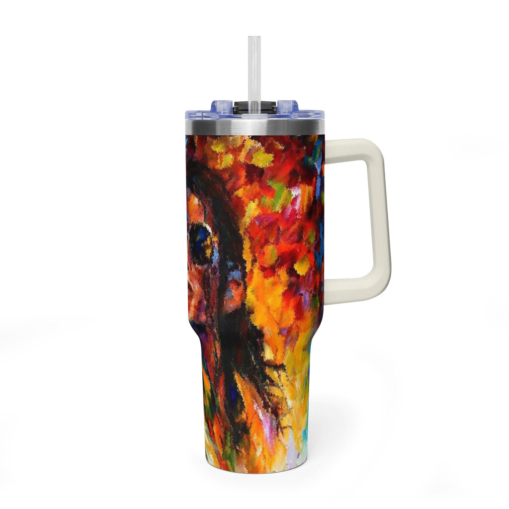 MJ 40oz Thermal Tumbler — Colorful MJ Portrait