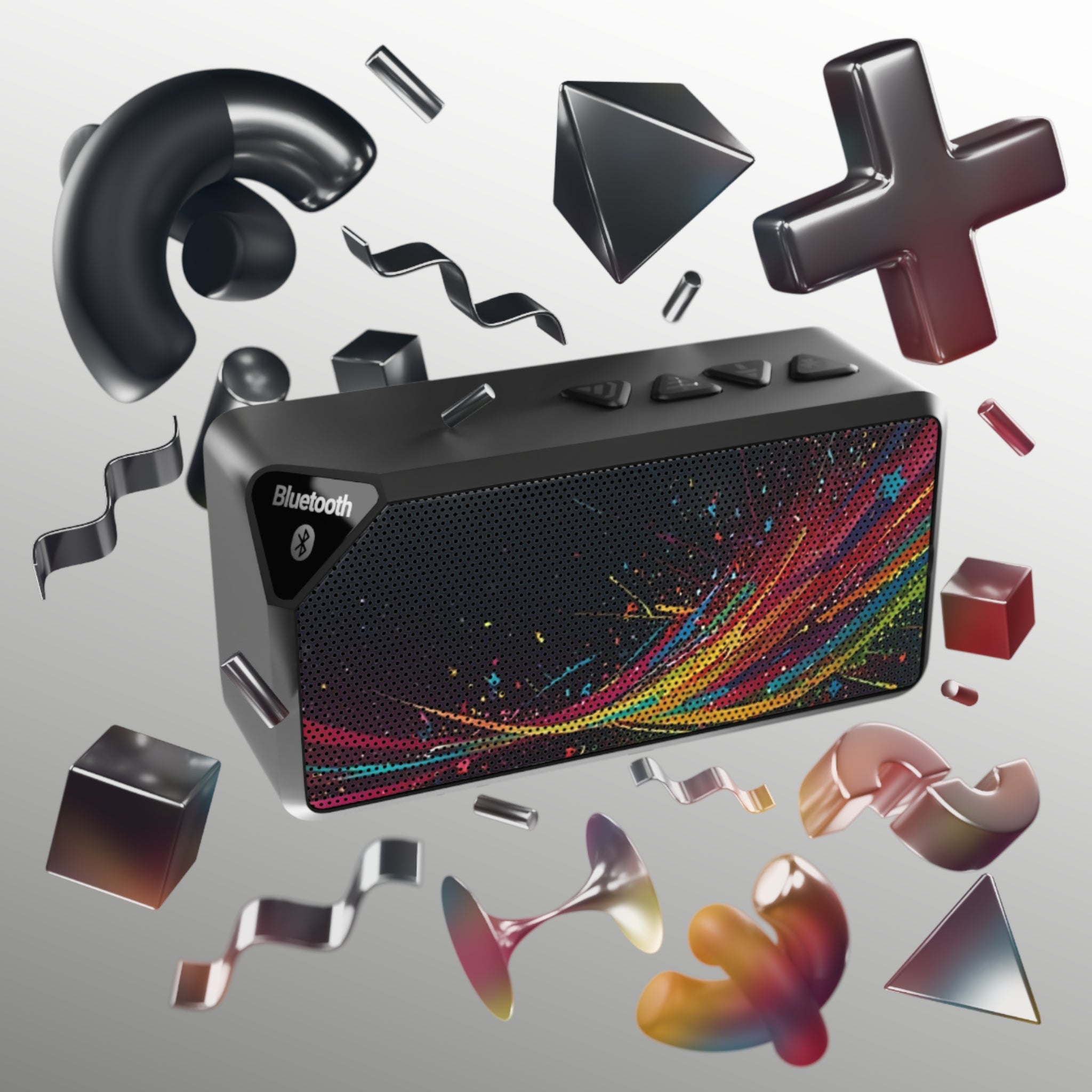 Bluetooth Speaker – Colorful Wave Portable Wireless Speaker