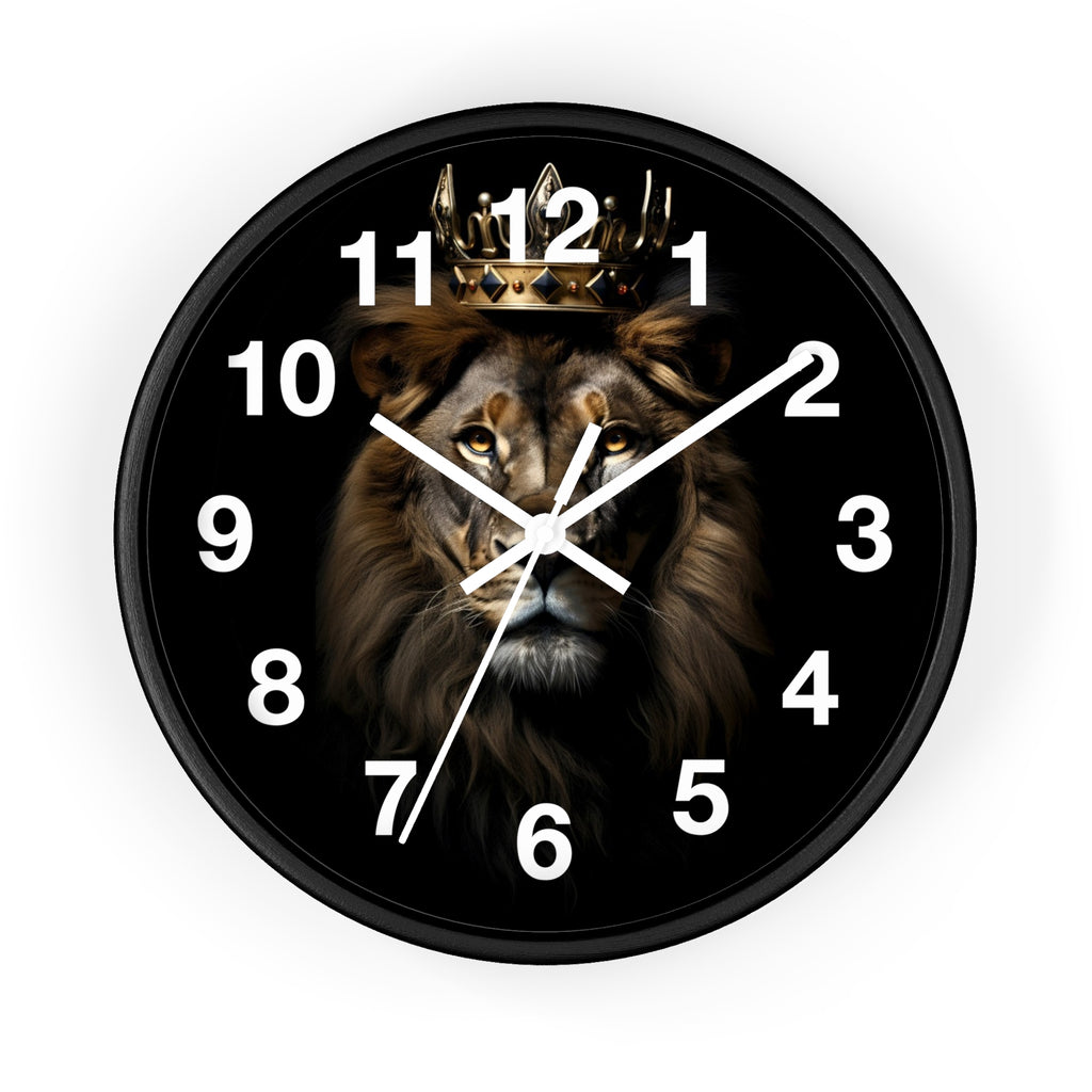 Lion King Crown Wall Clock — Regal King Lion Wall Clock for Home Decor