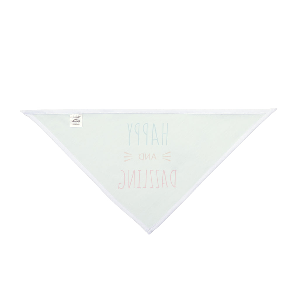 Happy and Dazzling Pet Bandana — Bright Neon Green Dog & Cat Accessory