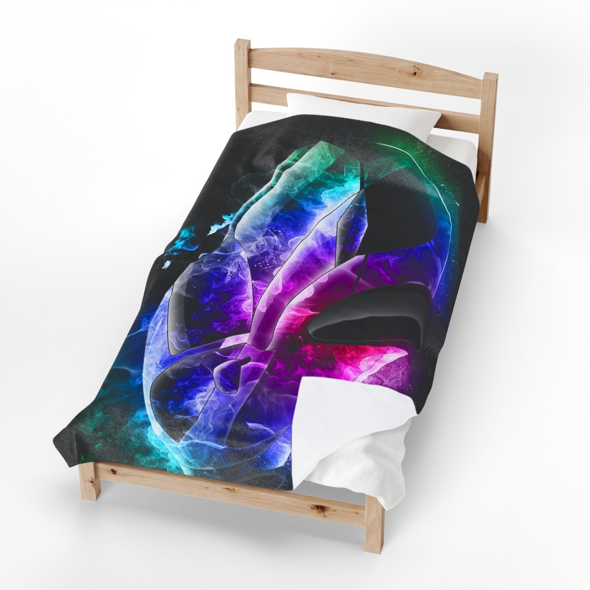 Smoky Neon Car Velveteen Plush Blanket — Velveteen Throw