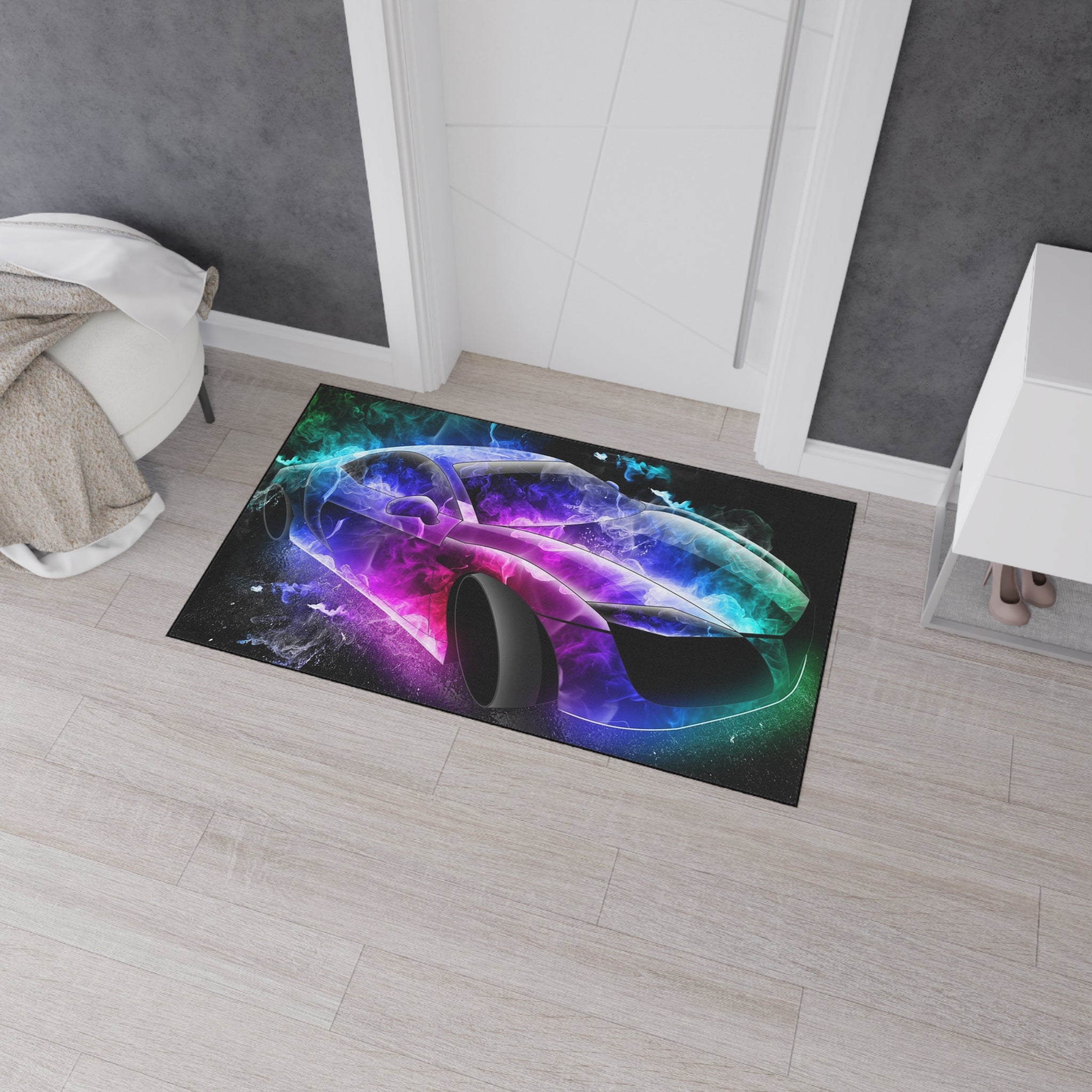 Racing Smoke Car Heavy-Duty Floor Mat