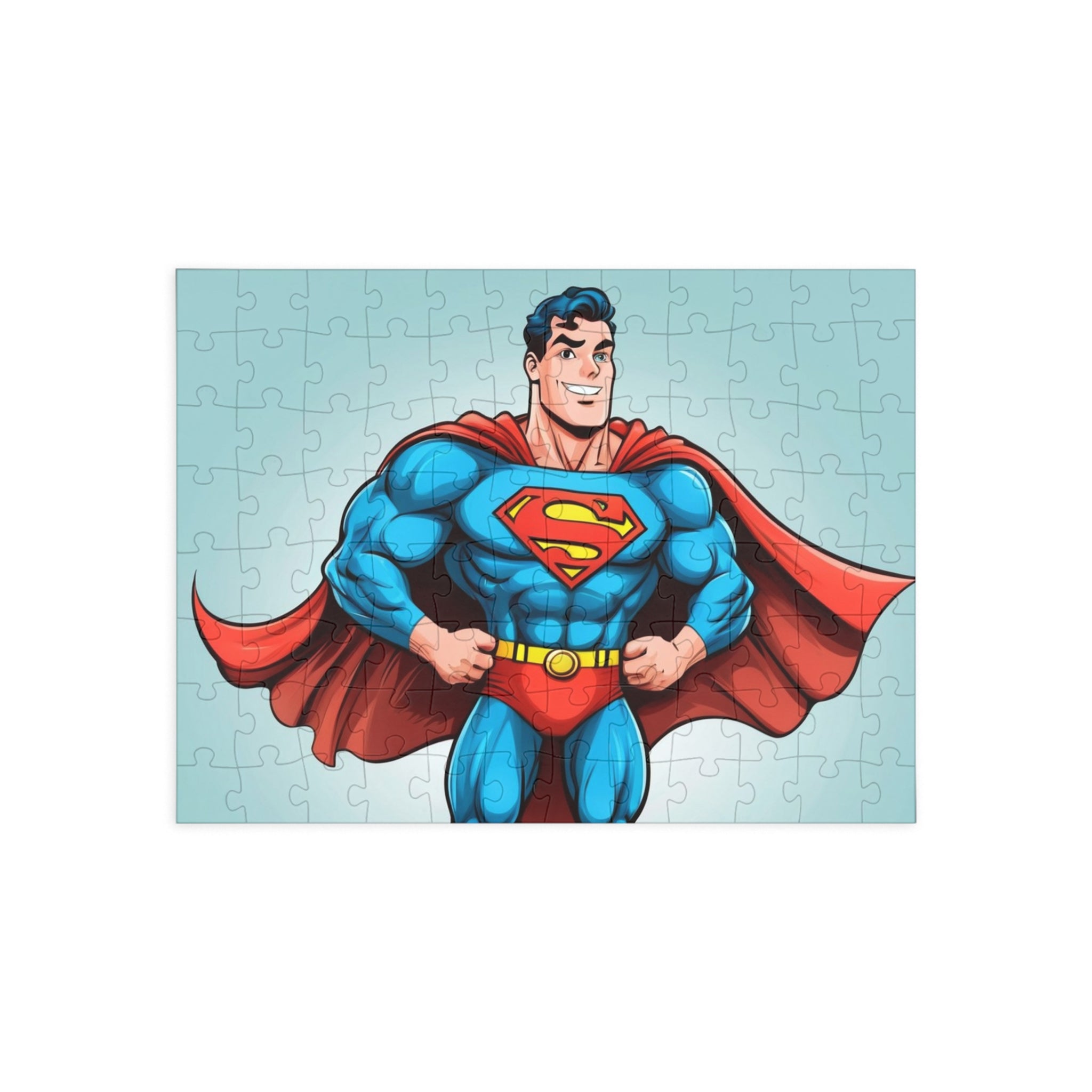 Superhero Jigsaw Puzzle — Retro Superman Illustration (96/252/500/1000 pcs)