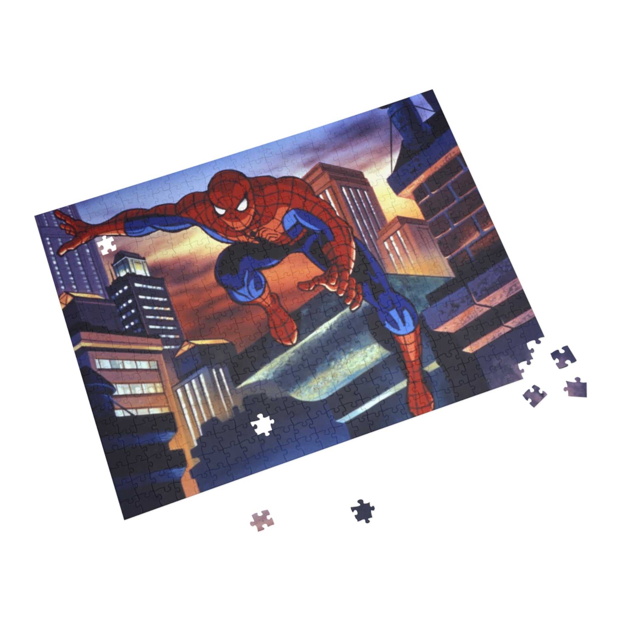 Spider Cityscape Puzzle — Superhero Jigsaw (96/252/500/1000 pcs)