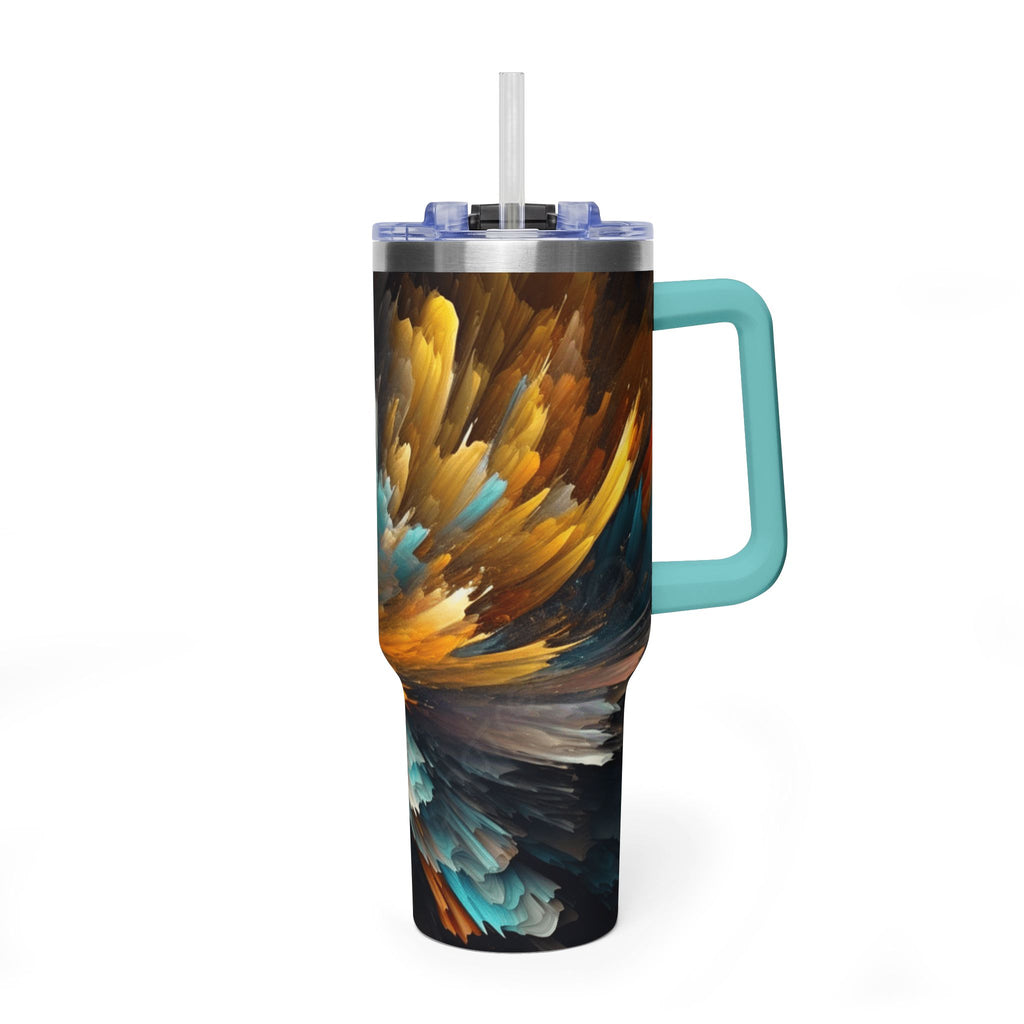 40oz Vacuum Tumbler – Abstract Cosmic Swirl Insulated Travel Cup