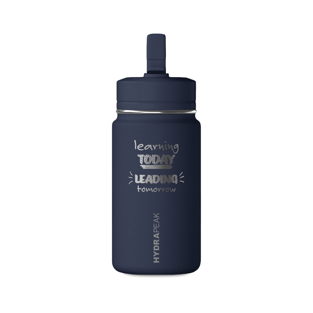 Learning Today, Leading Tomorrow Mini Water Bottle — 14oz Motivational Kids Drink Bottle