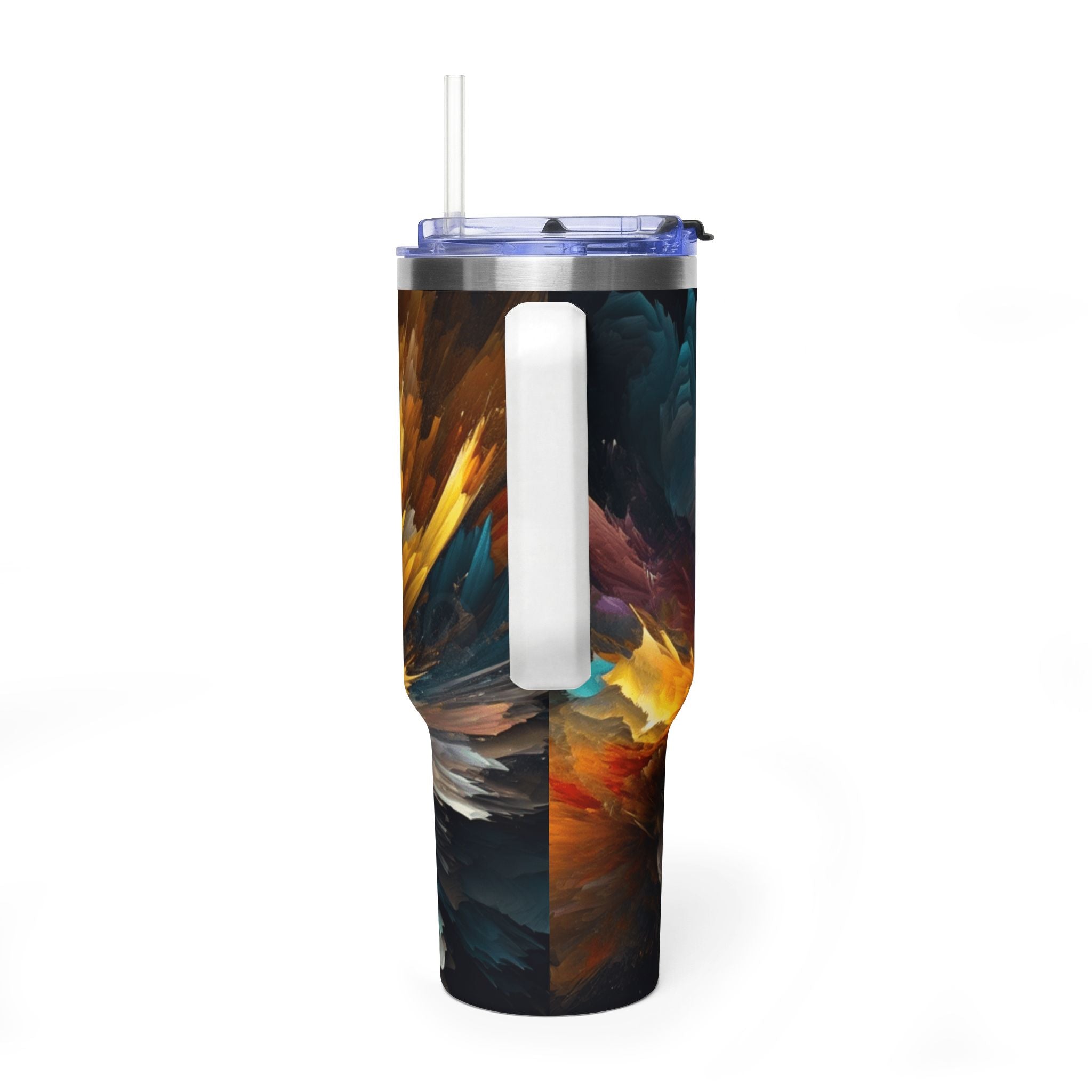 40oz Vacuum Tumbler – Abstract Cosmic Swirl Insulated Travel Cup