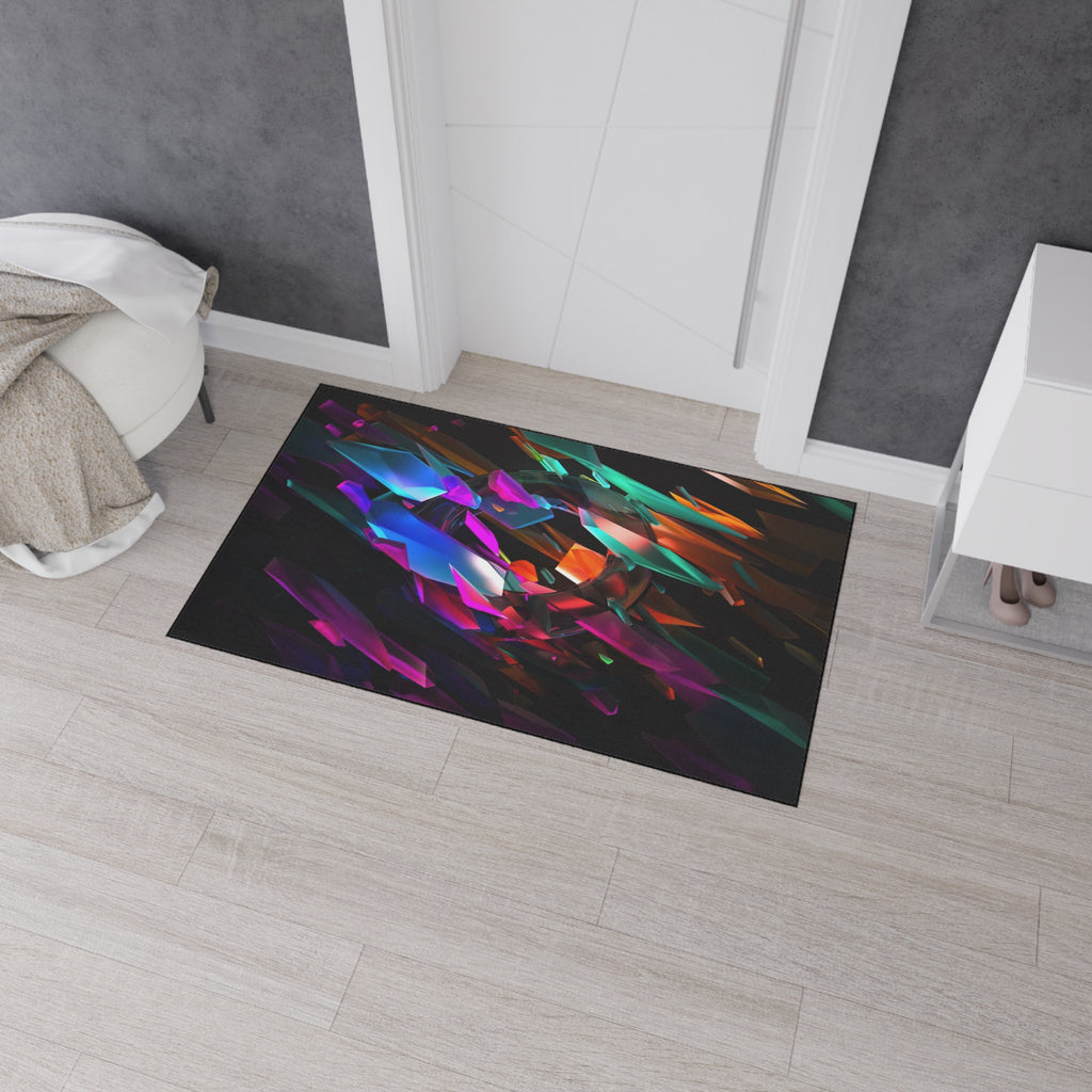 Abstract Neon Shards Heavy Duty Floor Mat –