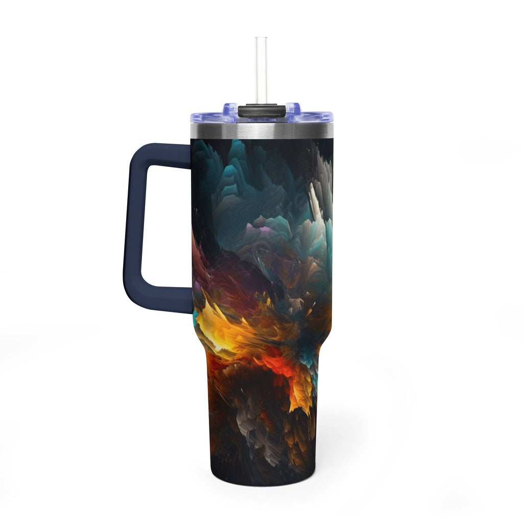40oz Vacuum Tumbler – Abstract Cosmic Swirl Insulated Travel Cup
