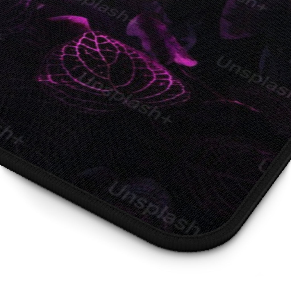 Good Vibes Neon Desk Mat — Pink Neon Keyboard Mouse Pad