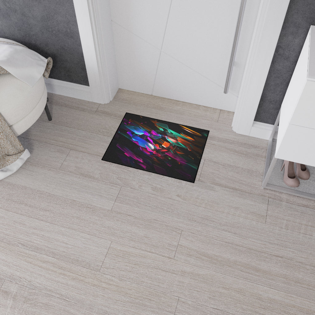Abstract Neon Shards Heavy Duty Floor Mat –