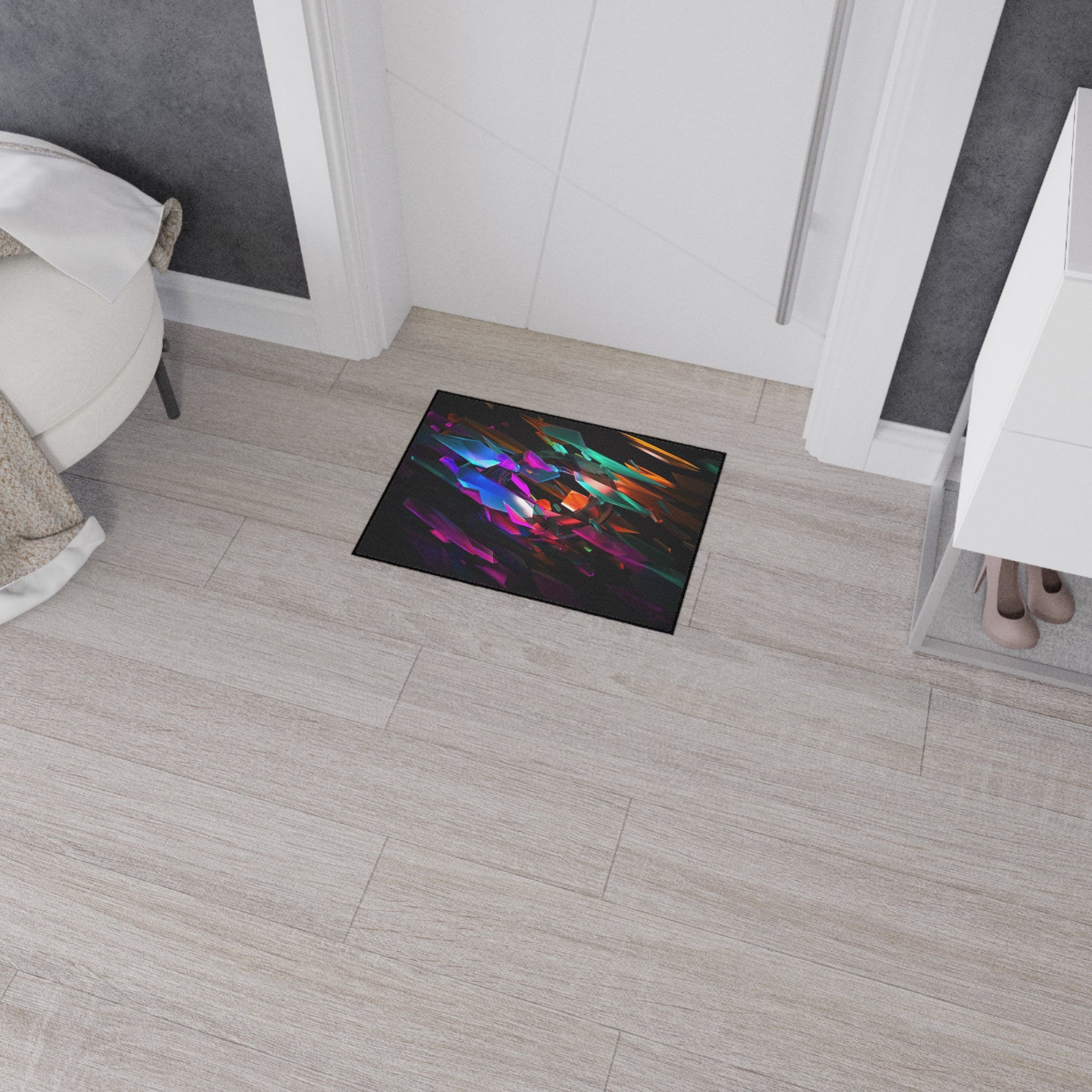 Abstract Neon Shards Heavy Duty Floor Mat –