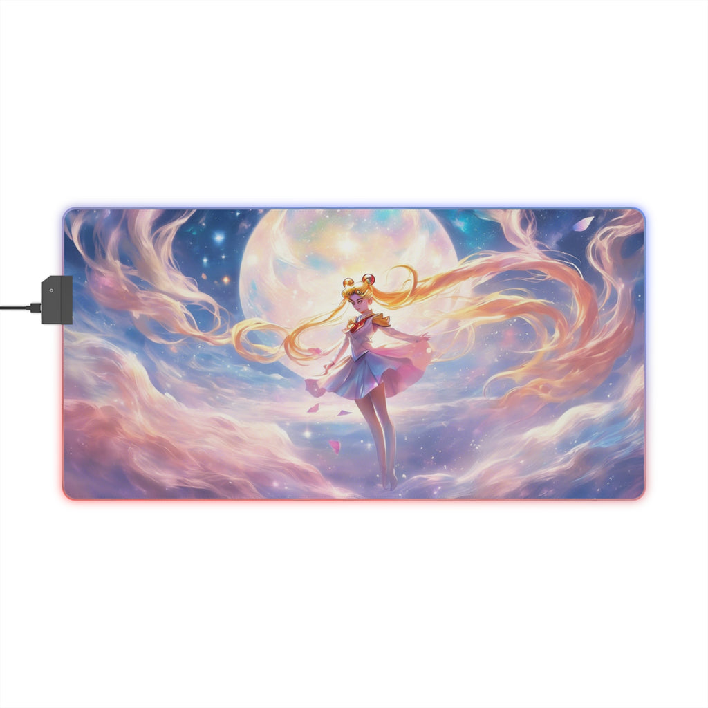 Sailor Moon LED Gaming Mouse Pad — Moonlight Aesthetic RGB XXL Desk Mat