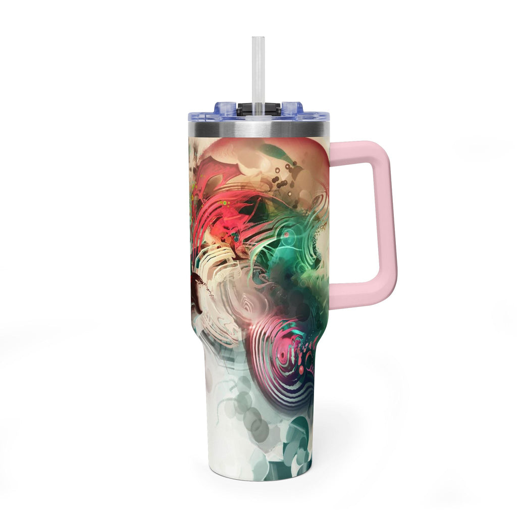 40oz Floral Abstract Vacuum Tumbler - Insulated Travel Cup
