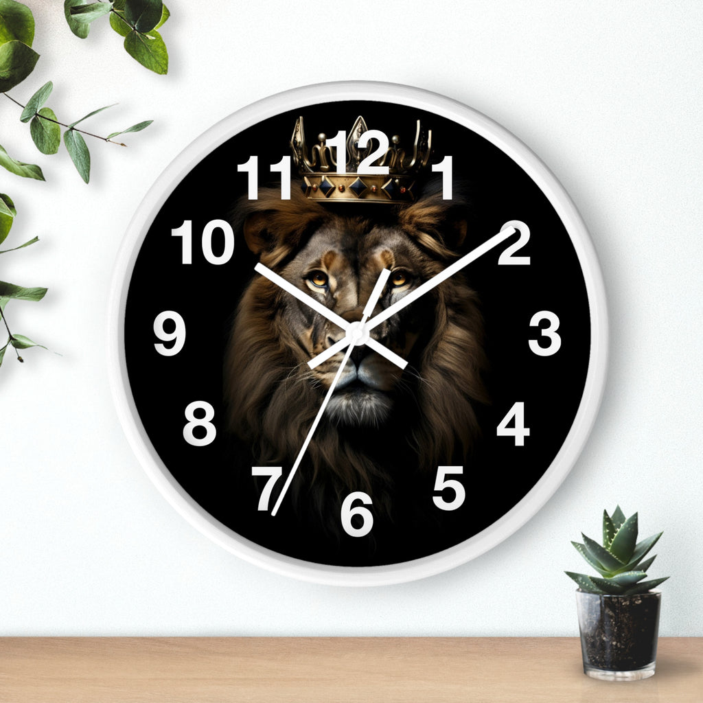 Lion King Crown Wall Clock — Regal King Lion Wall Clock for Home Decor