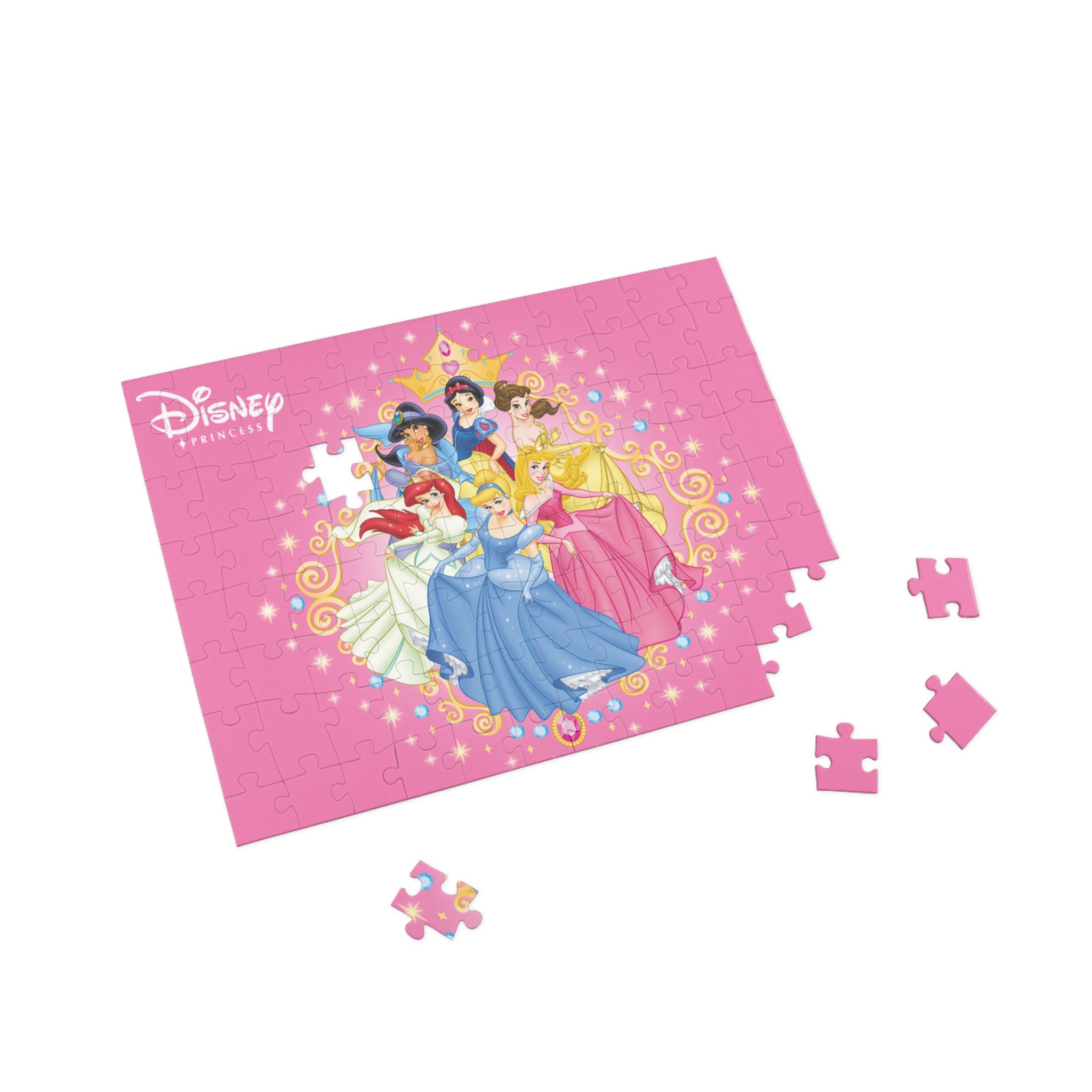 Dis Princess Jigsaw Puzzle — 96/252/500/1000-Piece Pink Princess Group Puzzle