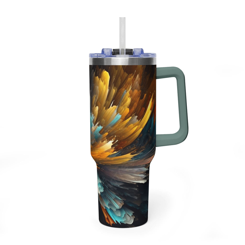 40oz Vacuum Tumbler – Abstract Cosmic Swirl Insulated Travel Cup