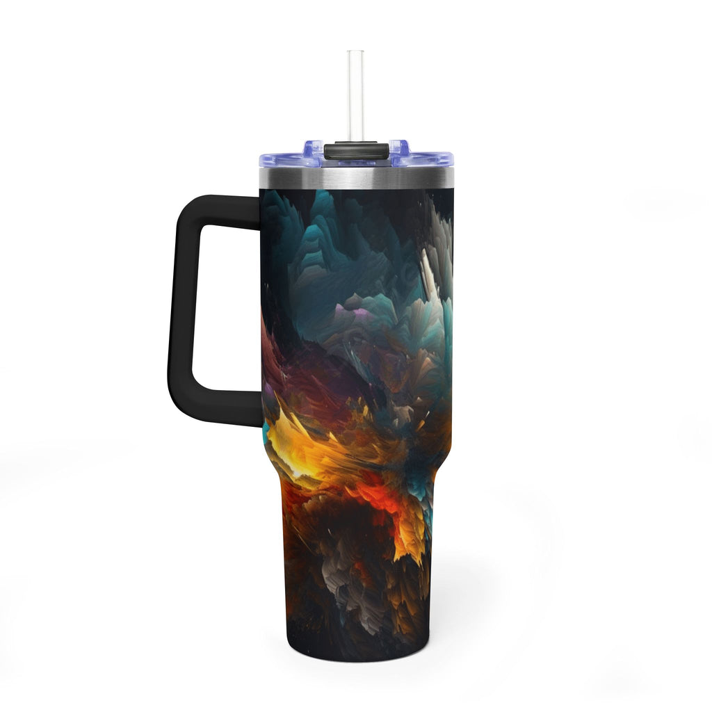 40oz Vacuum Tumbler – Abstract Cosmic Swirl Insulated Travel Cup