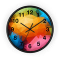 Colorful Geometric Wall Clock — Modern Polygon Abstract Home Decor