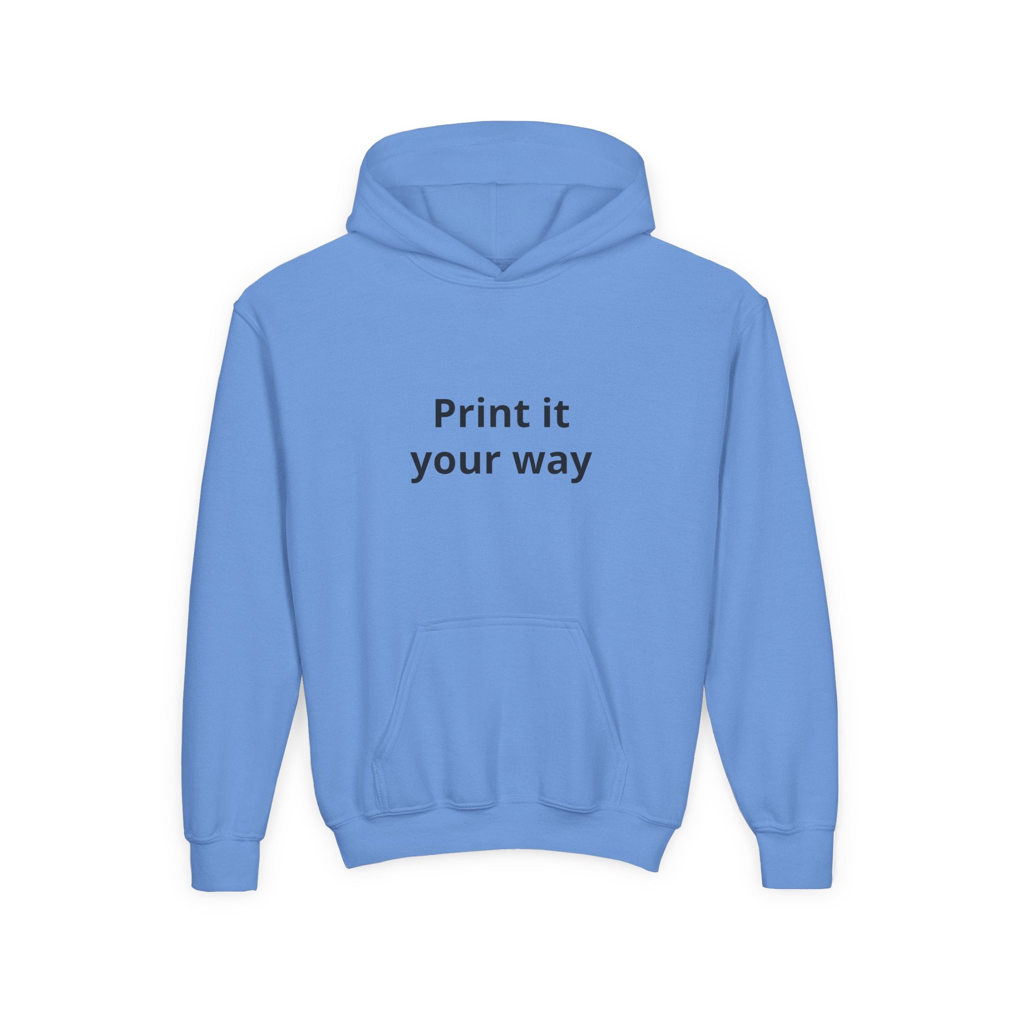 Youth Customizable White Hoodie - "Print it your way" Pullover